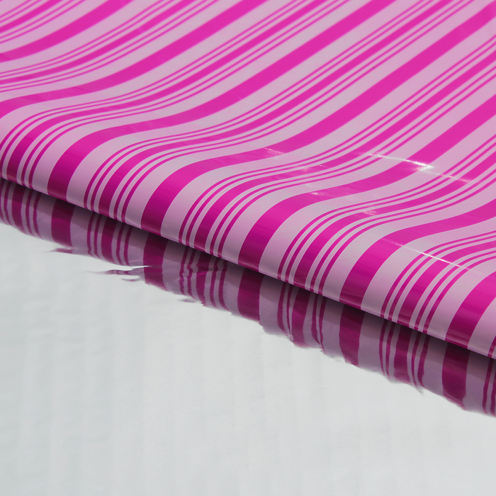 Плёнка металлизированная "Розовые полоски", 70 х 100 см
