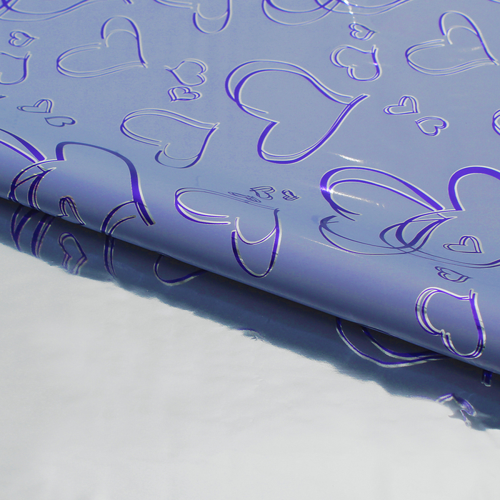 Плёнка металлизированная "Сердца", 70 х 100 см