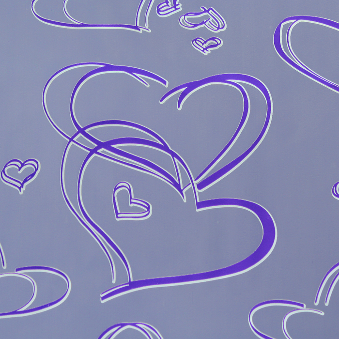 Плёнка металлизированная "Сердца", 70 х 100 см