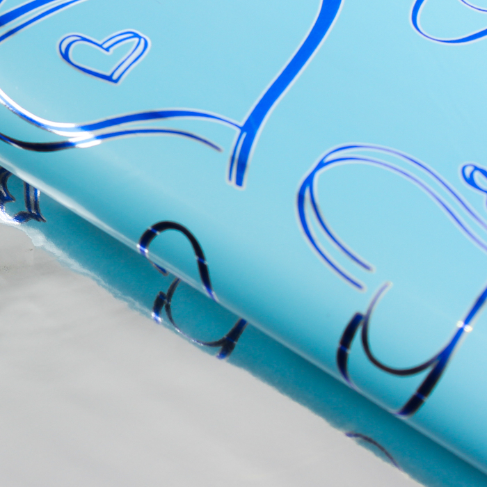 Плёнка металлизированная "Сердца", 70 х 100 см