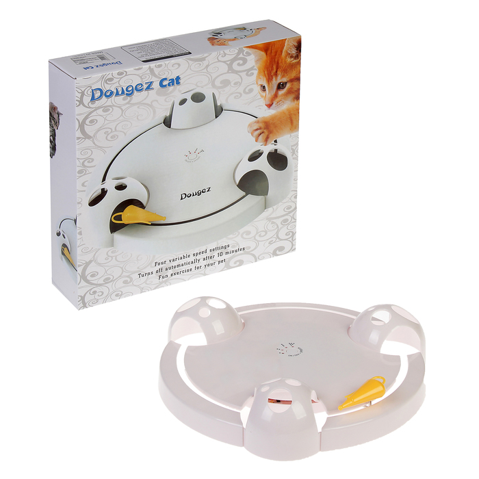 Интерактивная игрушка для кошек "Бегающая мышка" с 4 режимами движения