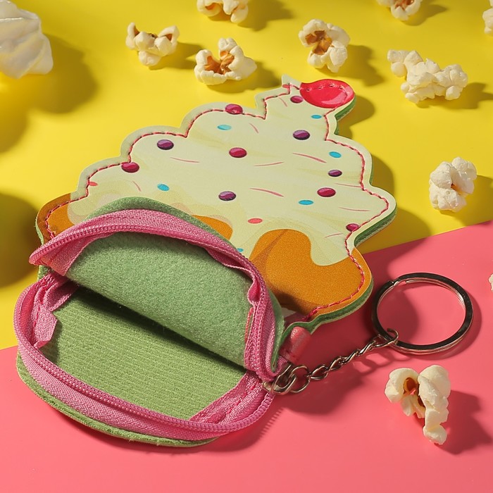 Кошелёк детский "Пирожное", отдел на молнии, с кольцом