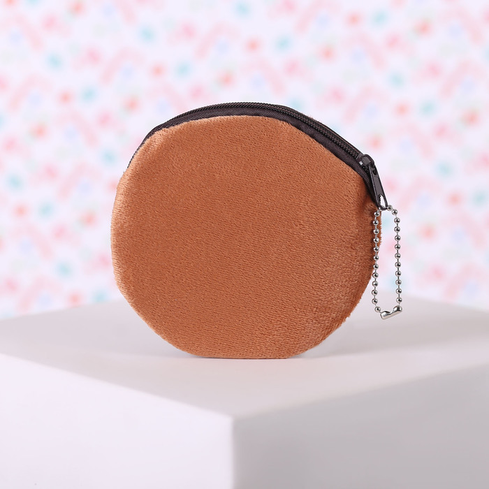 Кошелёк детский «Пончик», отдел на молнии с цепочкой, кофе