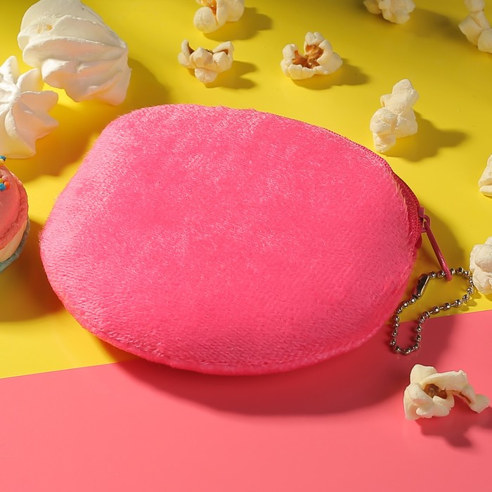 Кошелёк детский "Совушка", отдел на молнии с цепочкой, цвет малиновый