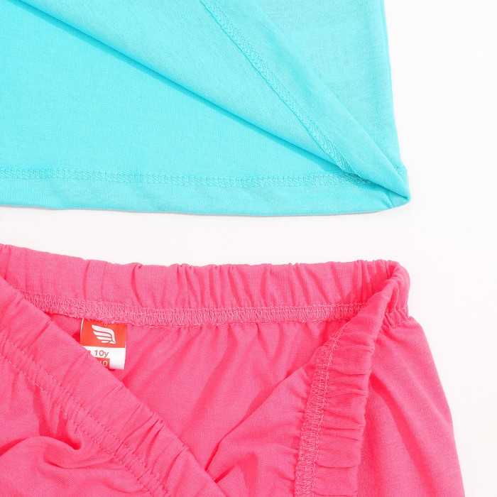 Пижама для девочки, рост 128 см, цвет бирюзовый