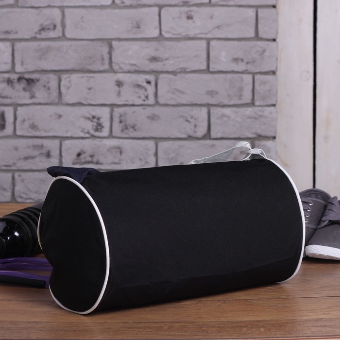 Сумка спорт Джордж, 34*18*18, 1 отд на молнии, длинн ремень, черный