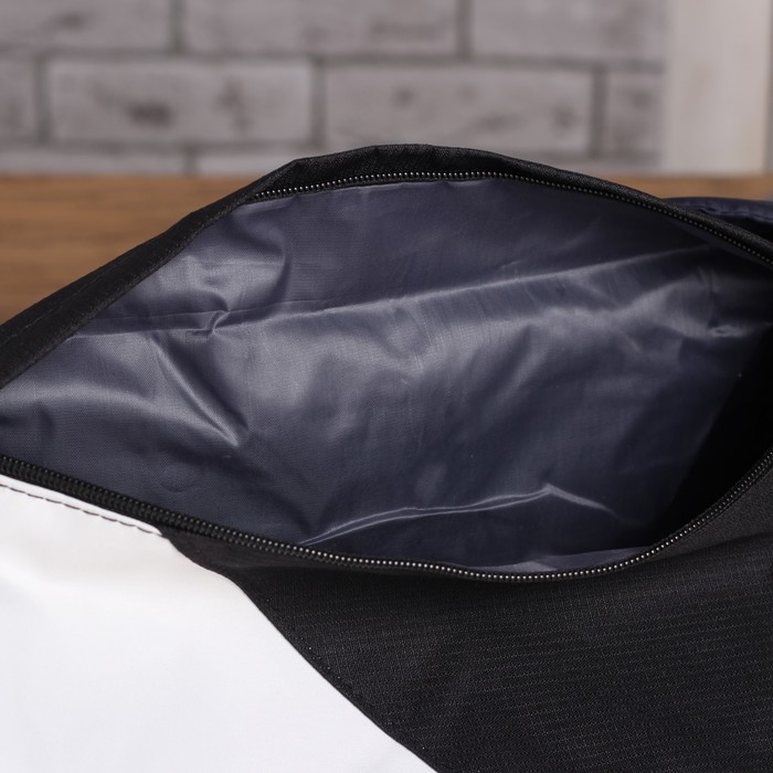 Сумка спорт Джордж, 34*18*18, 1 отд на молнии, длинн ремень, черный