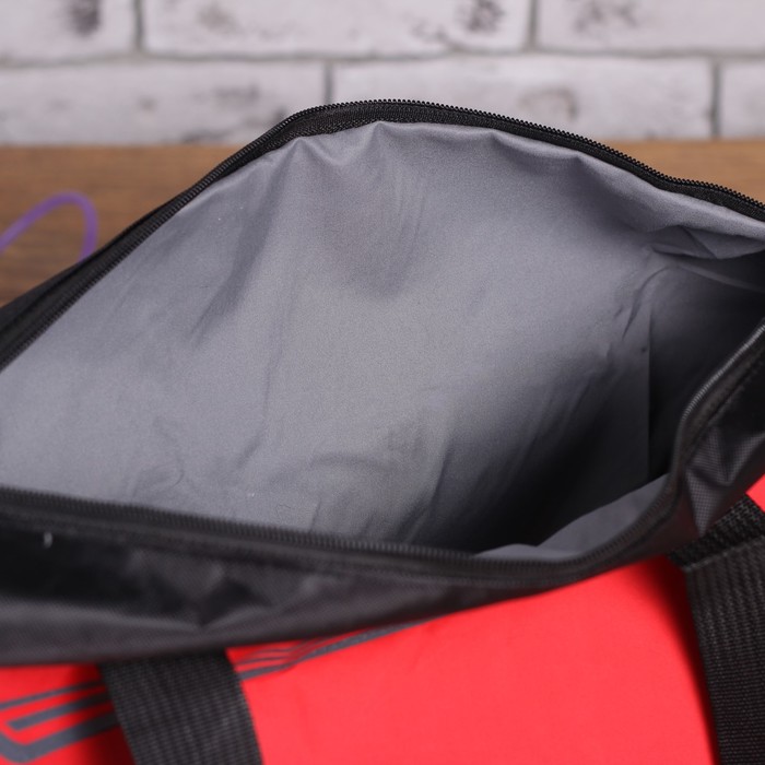 Сумка спорт Сэм, 40*21*23, 1 отд на молнии, длинн ремень, красный