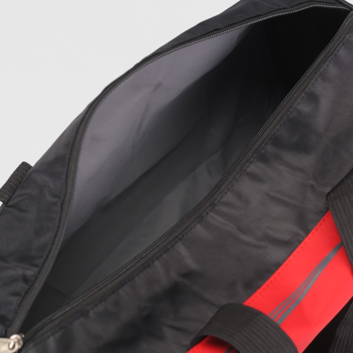 Сумка спорт Сэм, 40*21*23, 1 отд на молнии, длинн ремень, красный