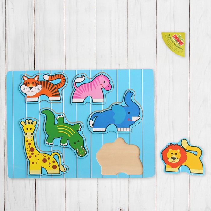 Рамка-вкладыш "Сложи диких животных"