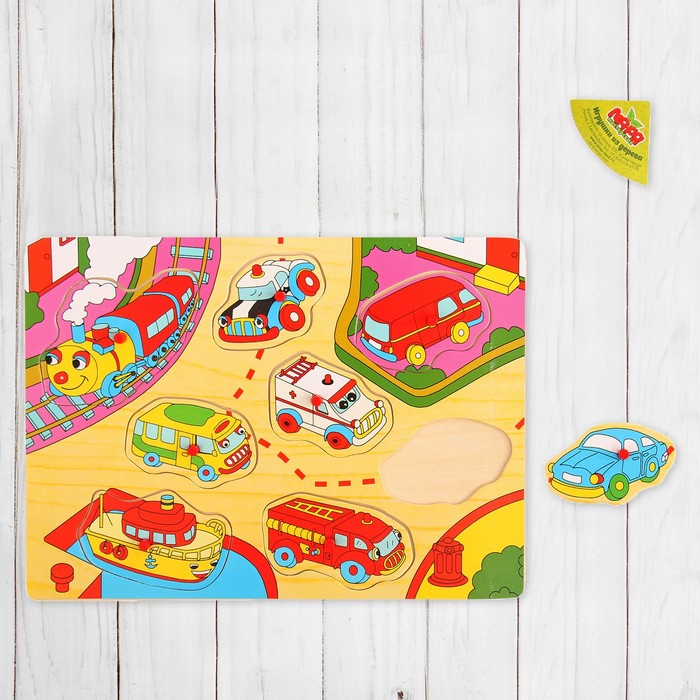 Рамка-вкладыш "Веселый транспорт"