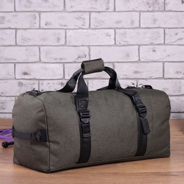 Сумка спорт Майкл, 46*20*23,5, 1 отд на молнии, длинн ремень, зеленый