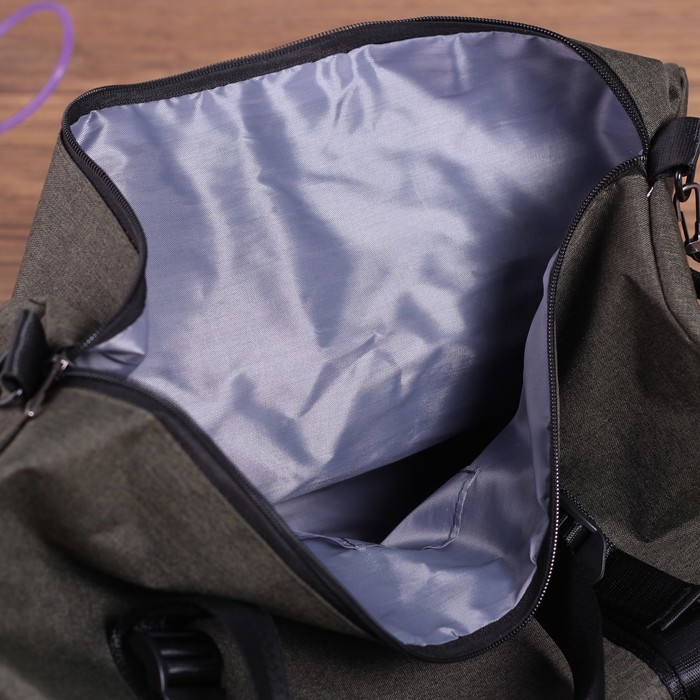 Сумка спорт Майкл, 46*20*23,5, 1 отд на молнии, длинн ремень, зеленый