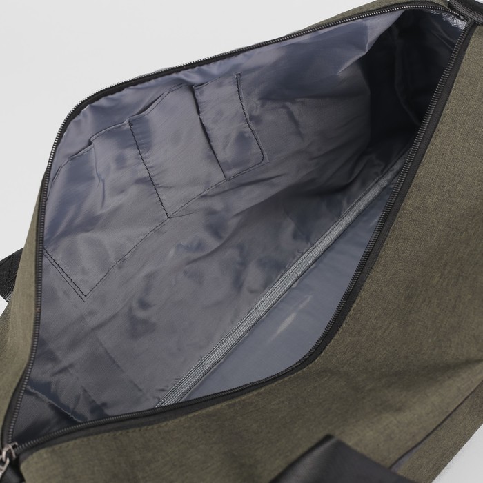 Сумка спорт Майкл, 46*20*23,5, 1 отд на молнии, длинн ремень, зеленый