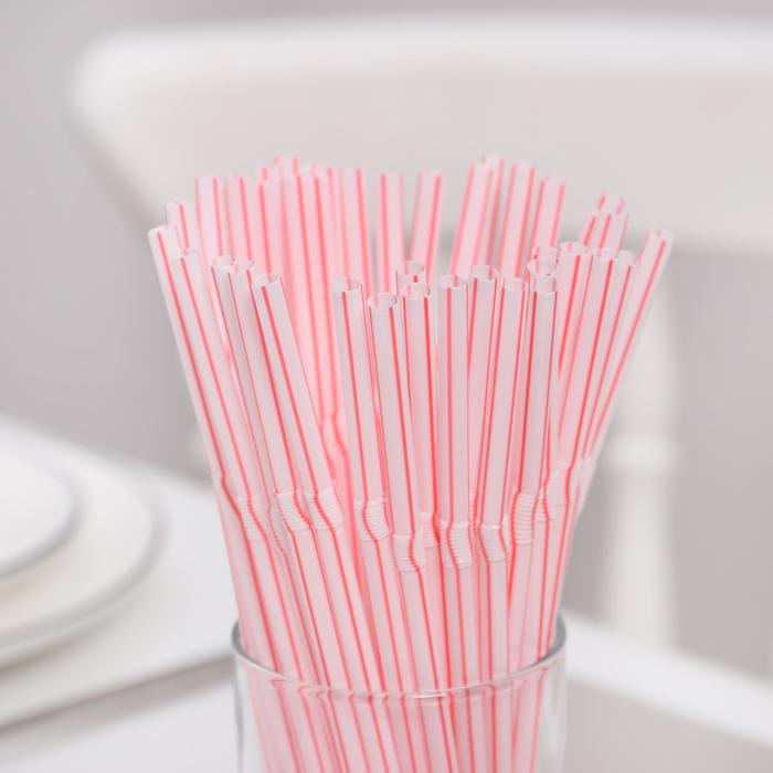 Набор трубочек для напитков 21 см GRIFON, 100 шт, гофрированные