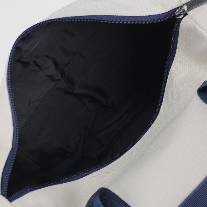 Сумка спорт Оскар, 34*19*21, 1 отд на молнии, н/карман, длинн ремень, черный/белый