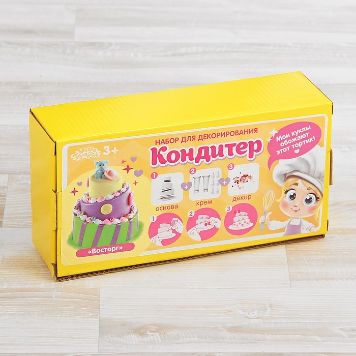 Набор юного кулинара - создай тортик "Восторг" 6 насадок для массы, декор, 2 шт по 15 мл