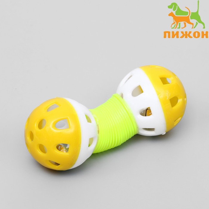 Игрушка для кошек Два шарика на пружинке, шарики 4 см, микс цветов игрушка на пружинке футболист