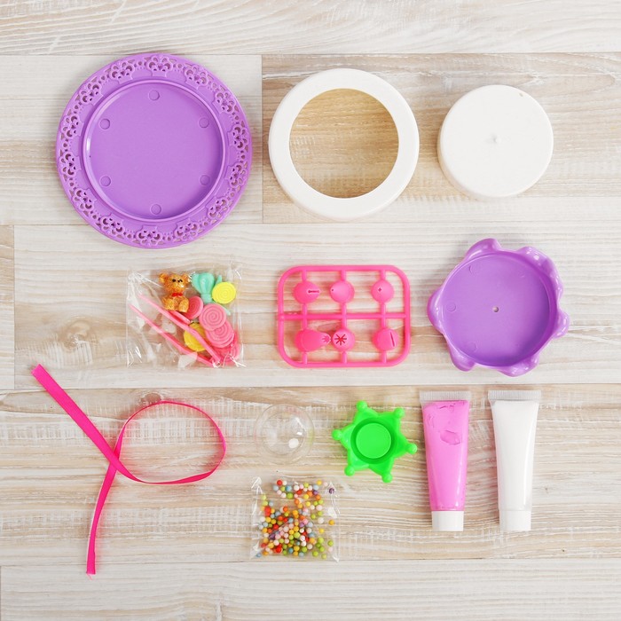 Набор юного кулинара - создай тортик "Шар с медведем" 6 насадок для массы, декор, масса 2 шт по 15 м