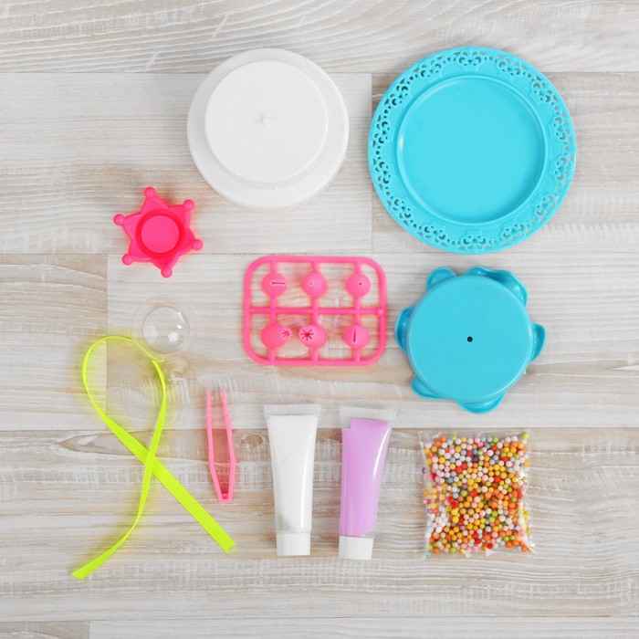 Набор юного кулинара - создай тортик "Шар с жирафом" 6 насад для массы, декор, 2 шт по 15 мл