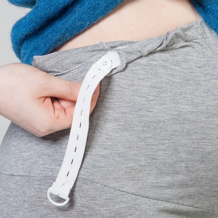 Легинсы домашние для беременных (высокие), размер M-XL, цвет тёмно-серый