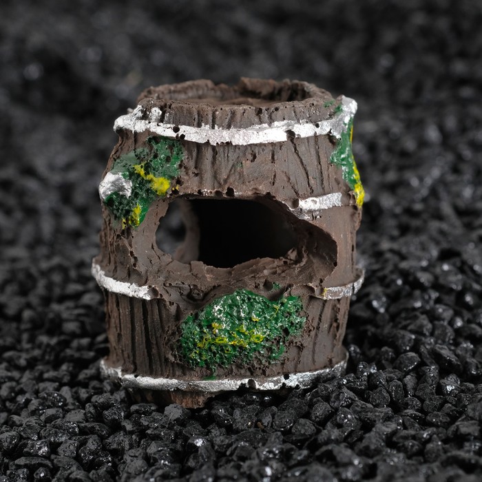 Грот "Дырявый бочонок" малый, 5 х 4,8 х 5,5 см