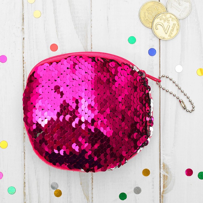 Мягкий кошелёк "Яркость", пайетки хамелеон