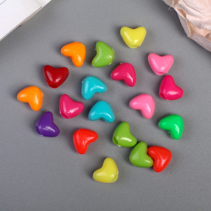 Декор для творчества в банке "Сердечки гладкие" (набор 12 шт) вес 14 гр 5х9,5х13 см