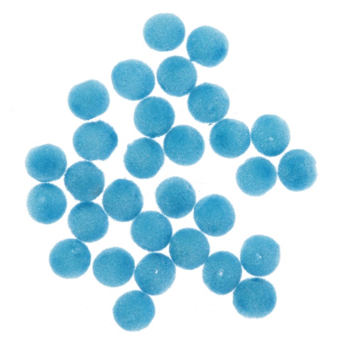 Набор бусин для творчества бархатное напыление "Голубые" набор 30 шт 0,8х0,8 см