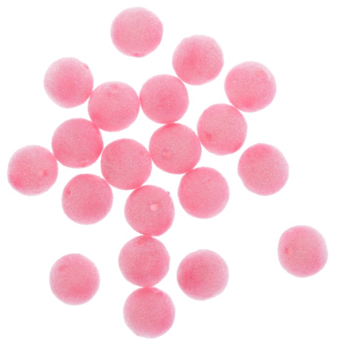 Набор бусин для творчества бархатное напыление "Нежно-розовые" набор 20 шт 1,2х1,2 см