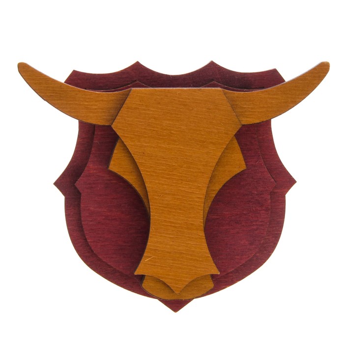 Ключница открытая дерево "Бык" 12х10 см