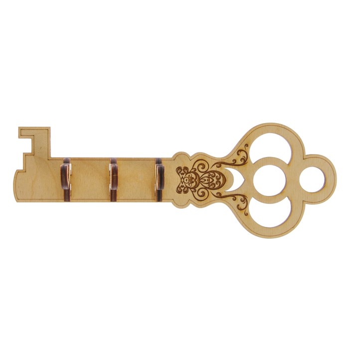 Ключница открытая дерево "Золотой ключик" 20х8 см