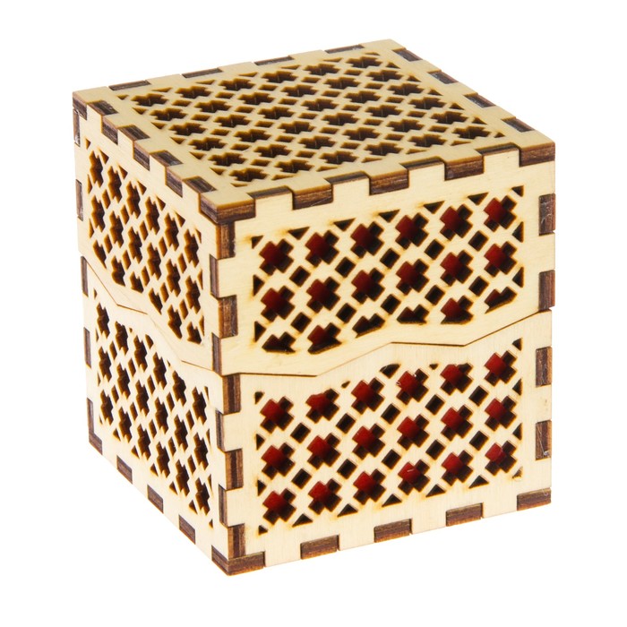 Шкатулка дерево "Куб" 7,5х7,5х8 см