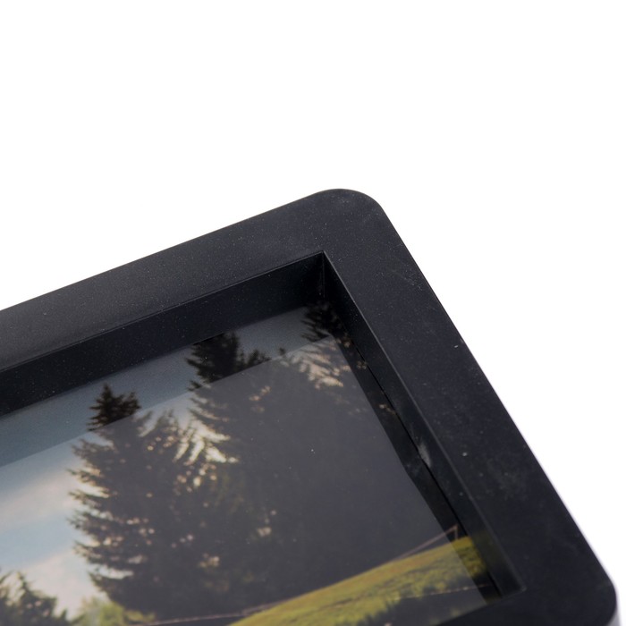 Фоторамка пластик на 9 фото 10х15 см "Плавные линии" чёрная 45х44 см