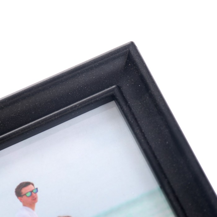 Фоторамка пластик на 4 фото 10х15 см "Моя семья" чёрная 30х36 см