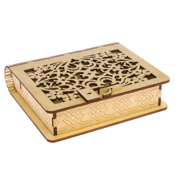 Шкатулка дерево "Книга резная" 17х15х4,5 см