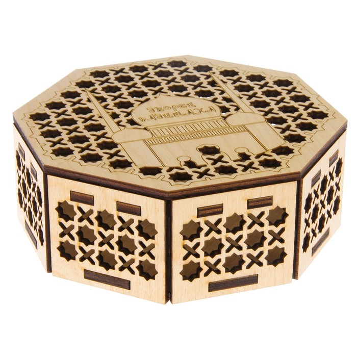 Шкатулка дерево "Дворец Падишаха" 14,5х14,5х5,5 см