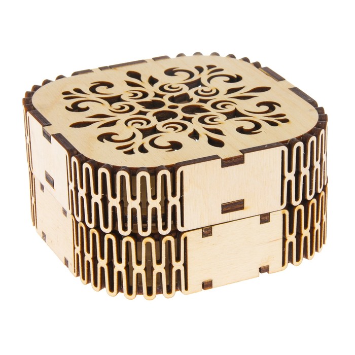 Шкатулка дерево "Узор" 12х12х6 см