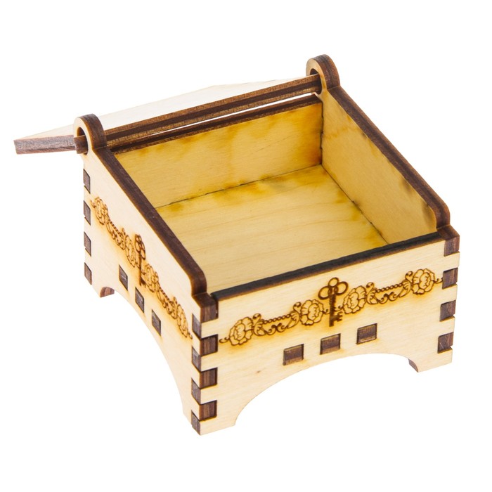 Шкатулка дерево "Ключики в сердце" 7х7,5х4,5 см