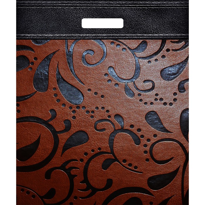 Пакет "Кожаный узор NEW", полиэтиленовый с вырубной ручкой, 45 х 38 см, 60 мкм