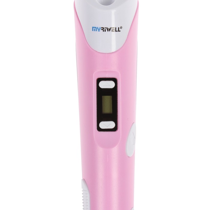 3D ручка Myriwell RP-100B, ABS и PLA, с дисплеем, розовая (+ пластик, 3 цвета)