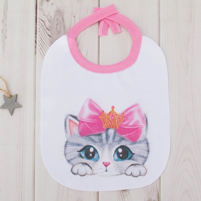 Набор детский Крошка Я "Лапочка дочка" слюнявчик и носки, 3-12 мес, 100% хл