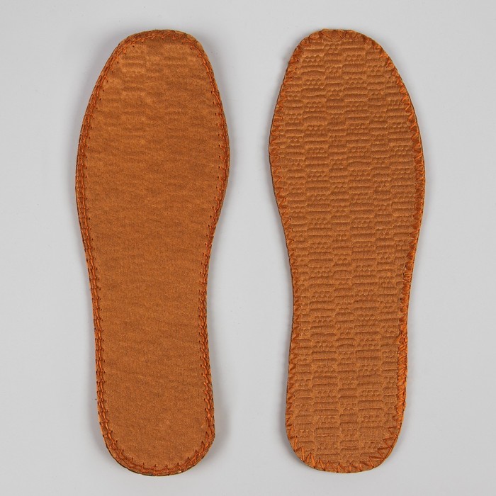 Стельки для обуви, окантовка, пара, 42р-р, цвет коричневый