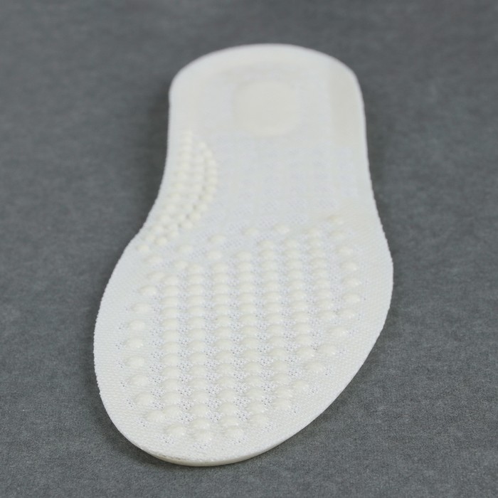 Стельки для обуви, дышащие, массажные, 38р-р, пара, цвет белый