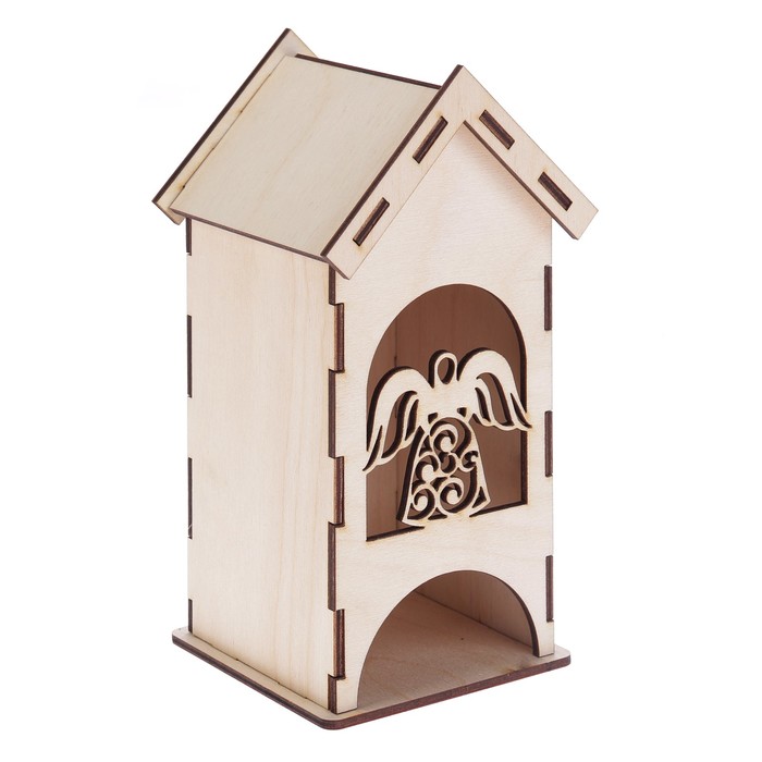 Чайный домик из фанеры "Ангел" (9 деталей)  9х9х20 см