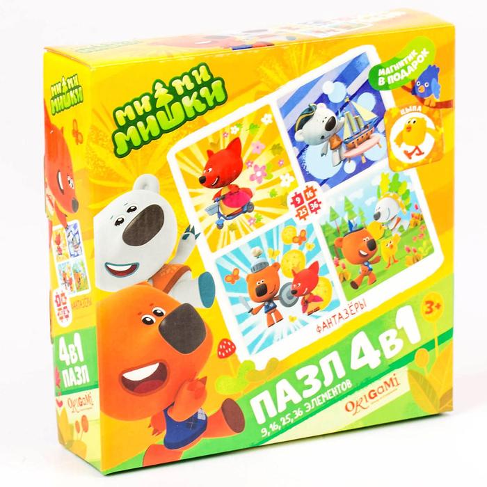 Пазл МиМиМишки 4 в 1 - "Фантазеры", 86 элементов