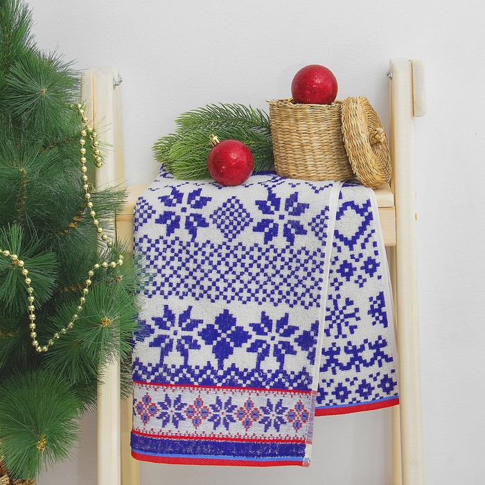 Полотенце махровое Elks ПЛ-2602-2891 1сорт цв. 10000 ,синий 50х90 см хл100% 420 гр/м