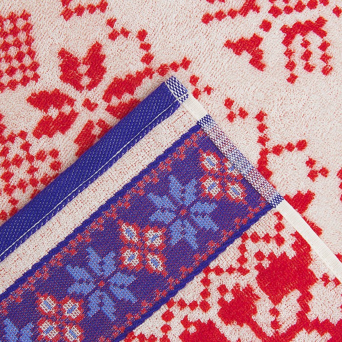 Полотенце махровое Elks ПЛ-2602-2891 1сорт цв. 20000, красный 50х90 см хл100% 420 гр/м