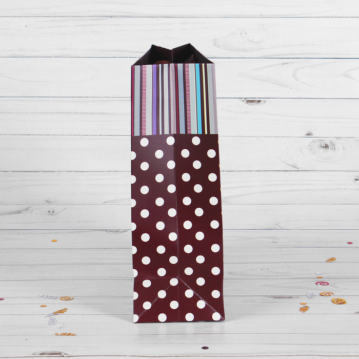 Пакет подарочный "Золотой горошек", люкс, МИКС, 31 х 12 х 42 см