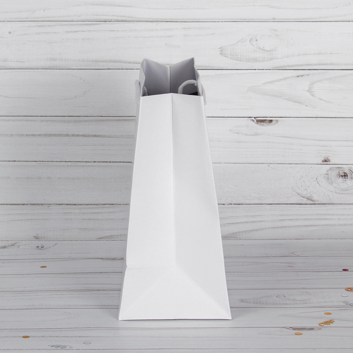 Пакет подарочный, белый, люкс, 59 х 17 х 44 см